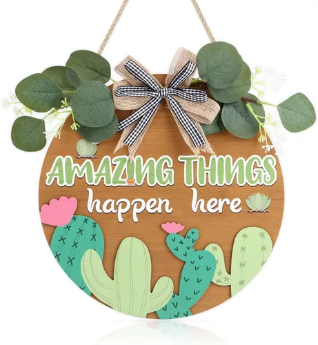 Miniatura 16 de HLNIUC Decoración de pared temática deportiva, letrero de madera de fútbol (3.5 x 12 pulgadas), letrero de madera inspirador de «Never Give Up»