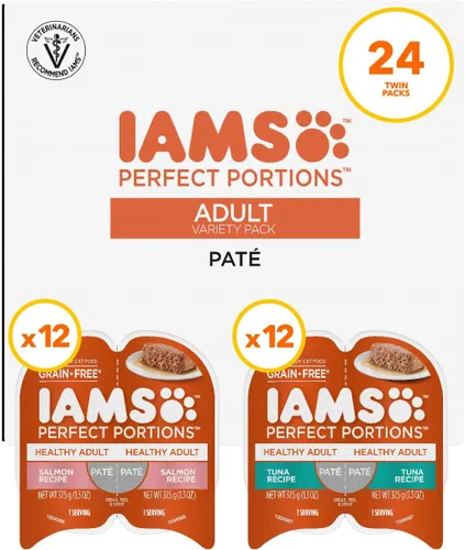 Miniatura 13 de IAMS porciones perfectas - cortes en salsas y patés, alimentos húmedos para gatos adultos sin granos (24 paquetes dobles)., Pate