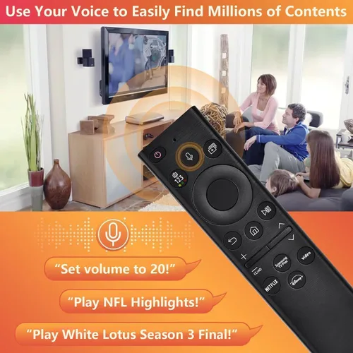 Miniatura 4 de para reemplazo remoto de TV Samsung, para Samsung 2019-2024 Control remoto para Smart TV con control de voz. Sin Solarcell. Garantía de 2 años.