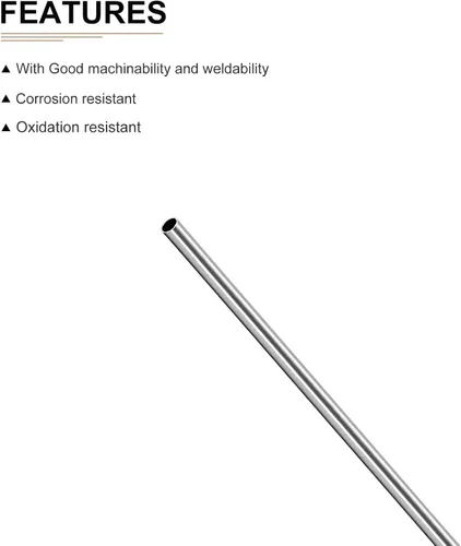 Miniatura 3 de DTGN Tubo de acero inoxidable 304 de 0.118 in x 0.008 in x 9.843 in (ODxWall TxL) - 1 paquete - Bueno para equipos de maquinaria - Tubos de metal