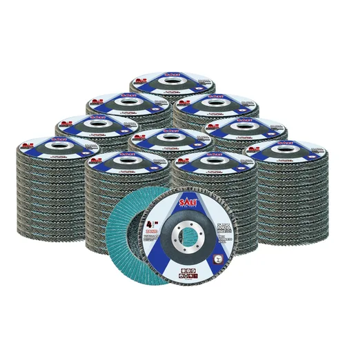 Miniatura 8 de Sali Paquete de 10 Discos de Láminas de Circonia Grano 40 de 4.5" x 7/8 Pulgadas Disco de Lijado Tipo Bisel #29 Grado Premium e Industrial Rueda