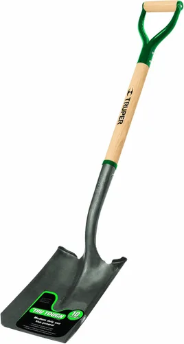 Miniatura 8 de Truper 31197 Tru Tough - Pala corta de punta cuadrada con mango en D de 19 pulgadas, madera de 19 pulgadas