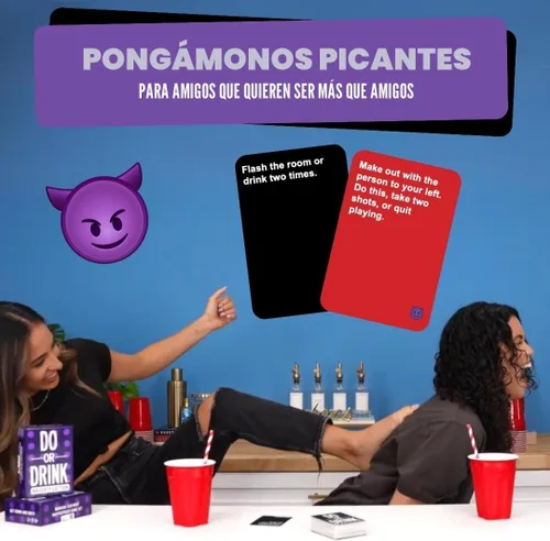 Miniatura 2 de Do or Drink Edición Traviesa - El Juego de Beber para Adultos para Situaciones Picantes - Divertidos Juegos de Fiesta para Adultos con 250 Cartas