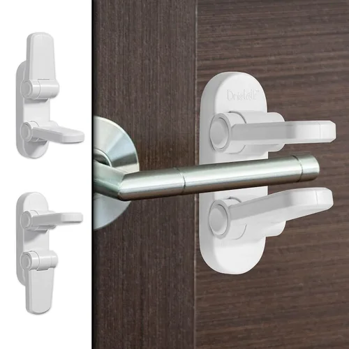 Miniatura 9 de Paquete de 2 – Cerradura de seguridad para bebés – A prueba de bebés – Evita que los niños pequeños abran puertas con una cerradura de manija