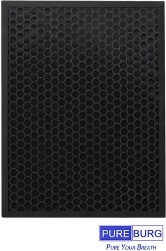 Miniatura 5 de PUREBURG Filtro de repuesto compatible con purificador de aire TaoTronics TT-AP007, 2 unidades de carbón activado HEPA H13 2 en 1 4 etapas
