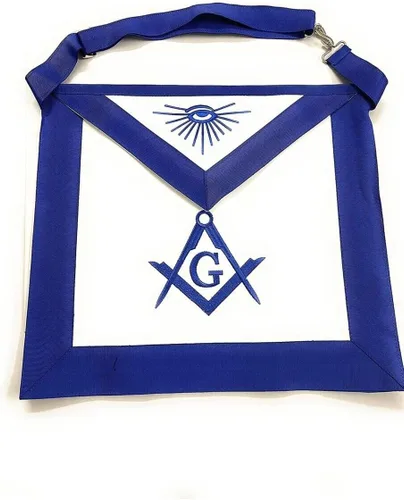 Miniatura 2 de Masonic Regalia Blue Lodge Master Mason + delantal + collar + guantes + estuche- Paquete, Negro