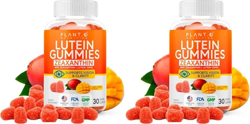 Miniatura 10 de PLANT.O NUTRITION Gomitas de luteína y zeaxantina – Deliciosas vitaminas veganas para la salud ocular clínicamente estudiadas 20 mg de luteína