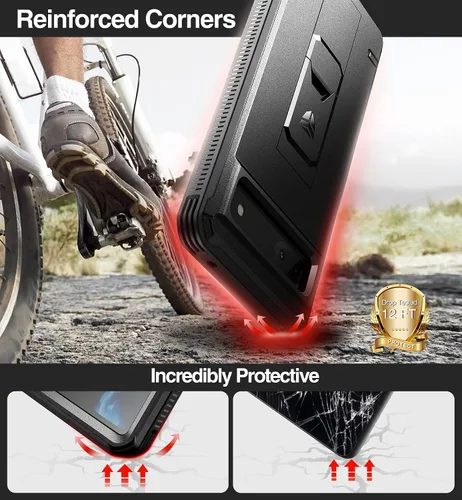 Miniatura 3 de Dexnor Funda de cuerpo completo para Google Pixel 6A, [protector de pantalla y soporte integrados] resistente protección de grado militar a prueba