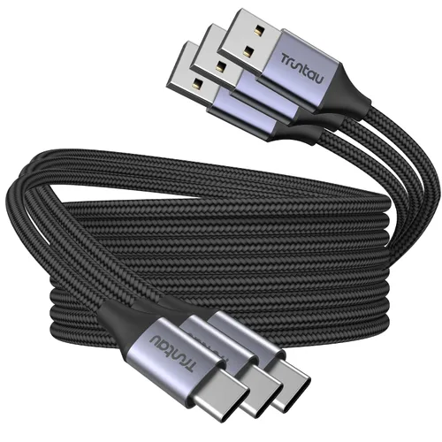 Miniatura 13 de Cable USB A a USB C de 6 pies, cable de carga rápida de 60 W compatible con iPhone 17/17 Pro Max/16/16e/16 Plus/15 Pro Max, Samsung Galaxy Blanco