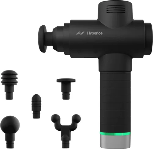 Miniatura 8 de Hyperice Hypervolt 2 Black - Con tecnología Quiet Glide, pistola de masaje de percusión de mano 3 velocidades, 5 cabezales intercambiables Ayuda