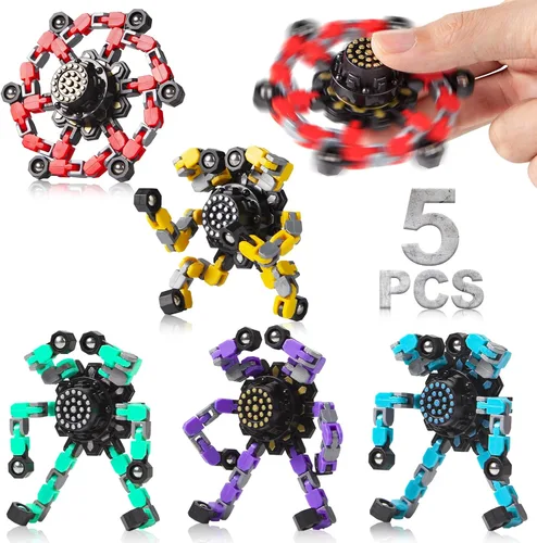Miniatura 14 de Gokeey Regalos de Calcetín Navideño para Nietos Fidget Spinners Transformables para Niños y Adultos Alivio del Estrés Juguetes Sensoriales Fidget