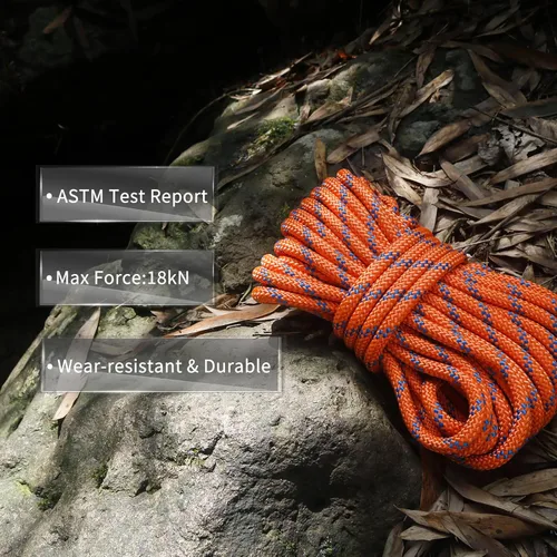 Miniatura 3 de NewDoar cuerda de 10 mm (3/8 pulgadas) para accesorios, doble trenzado, pre cortada CE 24KN para supervivencia al aire libre, alpinismo, Prusik