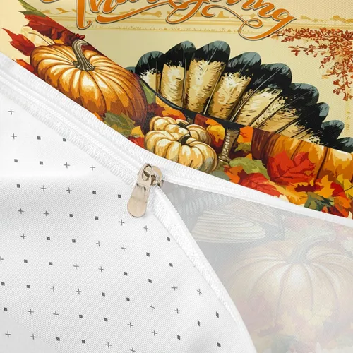Miniatura 5 de Erosebridal Juego de funda de edredón individual de pavo de Acción de Gracias, juego de ropa de cama de calabaza y hojas de otoño para niños