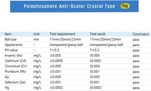 Miniatura 4 de FilterTech Cristal de silifos de polifosfato antiincrustante (5 ~ 0.591 in)