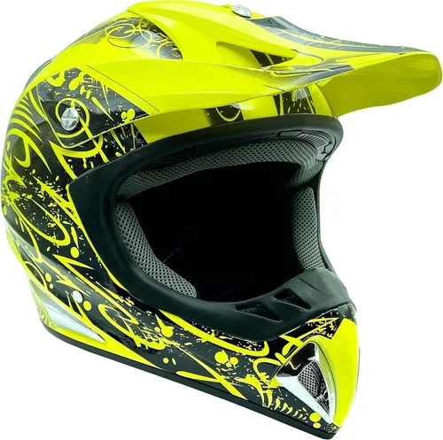 Miniatura 2 de Typhoon - Casco de motocicleta ATV con gafas y guantes, equipo de protección de carreras todoterreno certificado por DOT para adultos/adolescentes