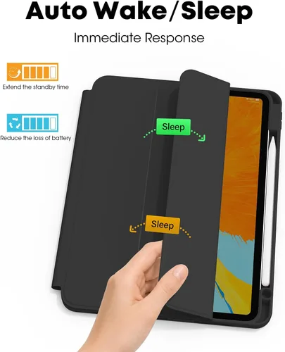Miniatura 2 de Aoub Funda para iPad Air de 11 pulgadas M3/M2 (2025/2024), iPad Air de 5ª/4ª generación (2022/2020) de 10.9 pulgadas con soporte para lápiz, soporte