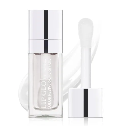 GECOMO Aceite Hidratante con Brillo para Labios, Aceite Hidratante con Brillo para Labios, Aceite Nutritivo Transparente y Brillante para Labios,