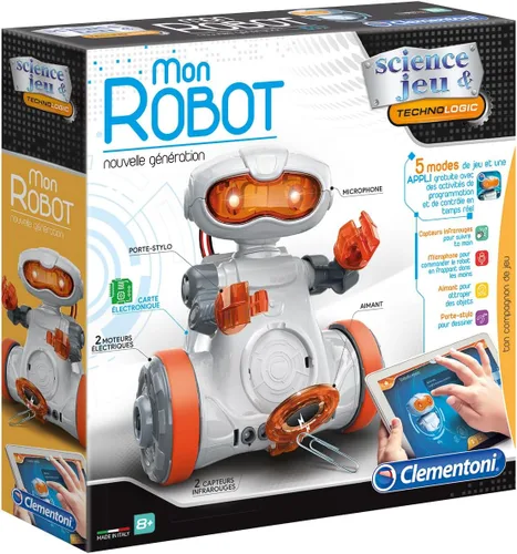 Miniatura 3 de Clementoni Science & Gaming - My Robot New Generation Child 8+ Robot de montaje con sensores, micro, imán Aplicación de programación y control