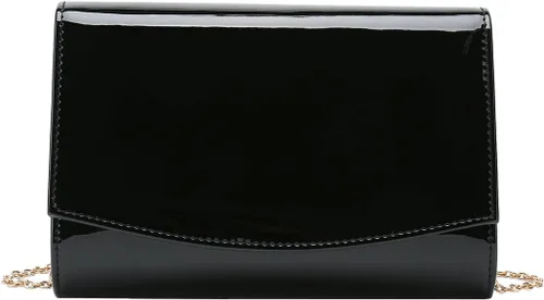 Miniatura 3 de CHARMING TAILOR Bolso de noche elegante clásico con solapa de charol, bolso de vestir elegante