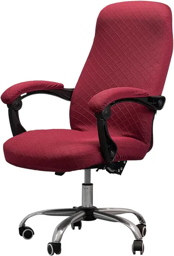 Miniatura 12 de Melaluxe Funda para silla de oficina con fundas para reposabrazos, funda elástica universal para silla de escritorio, fundas para silla