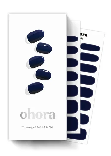 Miniatura 11 de ohora Tiras de uñas de gel semicuradas (N Snatched), azul, estampadas, funcionan con cualquier lámpara UV/LED, calidad de salón, larga duración, N