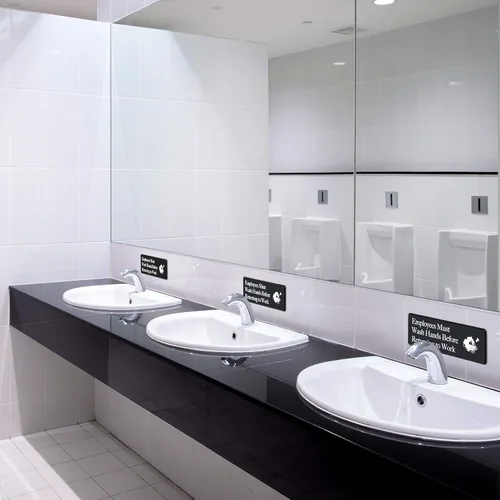Miniatura 6 de Cartel de "Employees Must Wash Hands", paquete de 3, 3 x 9 pulgadas, perfecto para paredes, puertas o fregaderos en servicio de alimentos, baños
