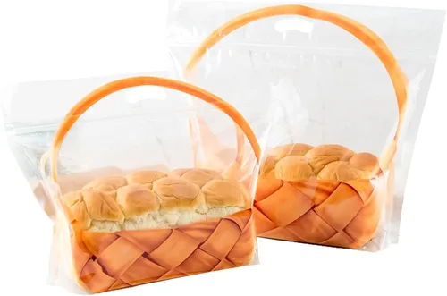 Miniatura 9 de 50 bolsas de pan de 8.6 pulgadas con cierre de alambre, bolsas grandes para pan hechas de papel de algodón marrón, bolsa de almacenamiento y empaque