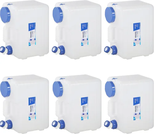 Miniatura 17 de REDCAMP Contenedor de agua portátil de 4 galones/15L con espiga, jarras de agua para camping, tanque de agua, almacenamiento portátil de agua