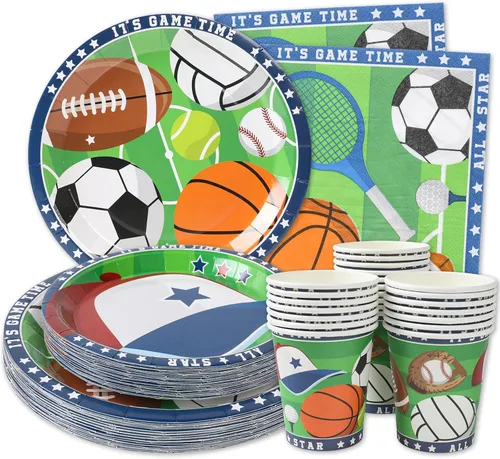 Miniatura 11 de Suministros de fiesta de leche y galletas - Sirve 24. Cenas, platos de postre, tazas, servilletas. Decoraciones de cumpleaños de galletas
