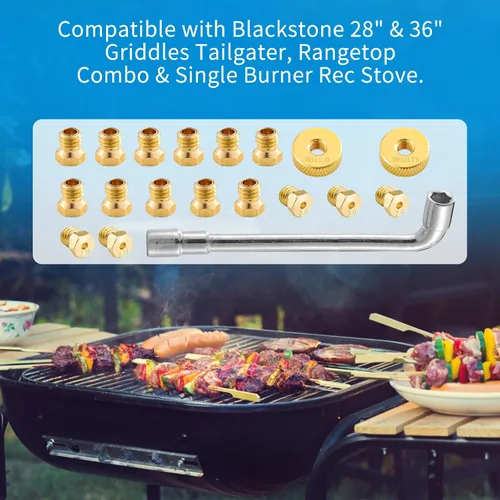 Miniatura 3 de Kit de conversión de boquillas de orificios de gas natural, kit de conversión de propano a gas natural, compatible con parrillas Blackstone de 28