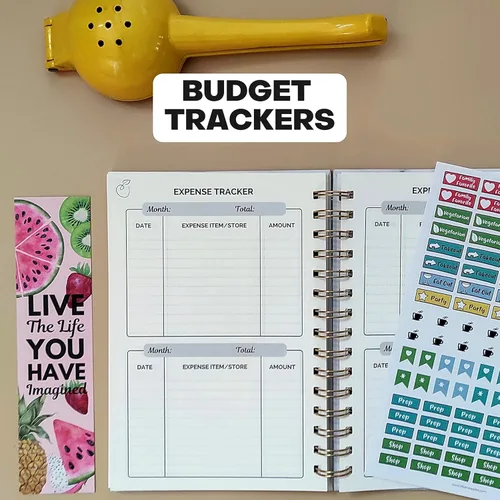 Miniatura 6 de Life & Apples Agenda de comidas con lista de comestibles – Menú semanal sin fecha y cuaderno de preparación de comidas para mujeres y hombres, Oro