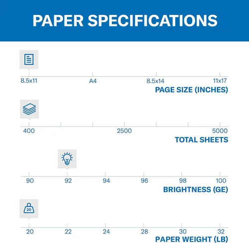 Miniatura 2 de Hammermill Papel para impresora, papel de copia de 20 libras, 8.5 x 11 pulgadas, 1 paquete pequeño (400 hojas), brillo 92, fabricado en los Estados