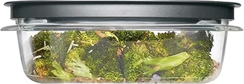 Miniatura 3 de Rubber maid Premier, 3 tazas Premier Flex & Seal - Juego de almacenamiento de alimentos, 3 recipientes Tritan, 3 tapas flexibles y selladas grises