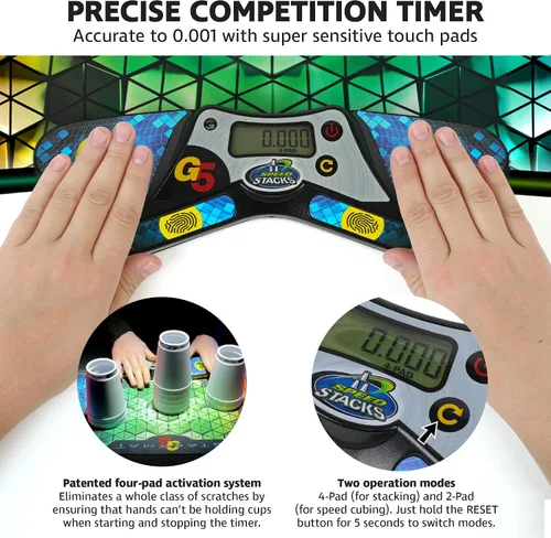 Miniatura 3 de Speed Stacks G5 Stackmat (Temporizador y Alfombrilla) Precisión hasta 0.001 Segundos, Baterías Incluidas Aprobado por las asociaciones