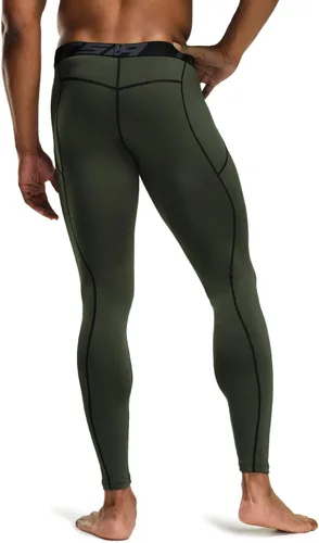 Miniatura 3 de TSLA - Paquete de 1 o 2 pantalones térmicos de compresión para hombre, leggings deportivos y mallas para correr, pantalones para usar como primera