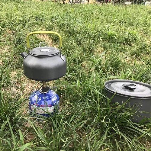 Miniatura 7 de DESERT & FOX Mini estufa de camping ultraligera, 2600 W de potencia de aleación de titanio plegable automática herramienta de utensilios de cocina