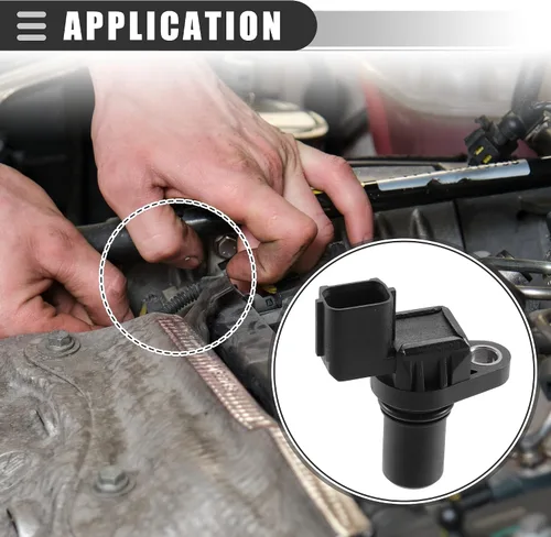 Miniatura 3 de Motoforti Sensor de posición del árbol de levas, para Mitsubishi Eclipse 1996-2005, ABS, MD327107, negro