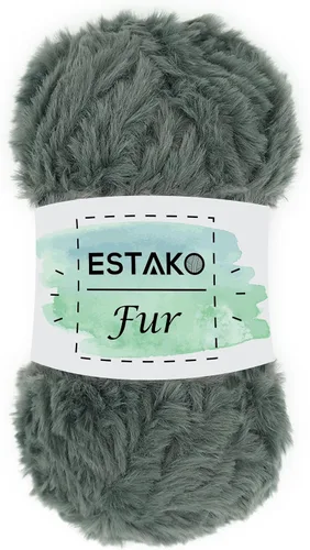 Miniatura 24 de Estako Piel 100% poliéster, suave, súper grueso, esponjoso, pelo sintético, hilo de tejer y ganchillo, 3.52 oz (100gr) 71 yardas (213.3 ft)