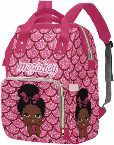 Miniatura 12 de M YESCUSTOM Bolsa de pañales personalizada con nombre para mamá, mujer, esposa, mochila personalizada, 0625-12, Mochilas Daypack