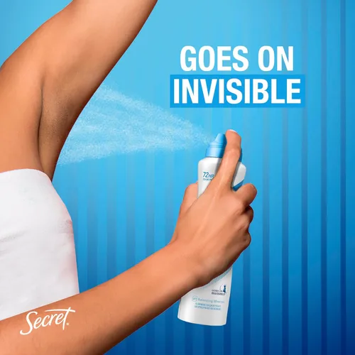 Miniatura 4 de Secret Outlast Desodorante antitranspirante en aerosol seco para mujeres, protección contra el sudor y el olor de 72 horas, minerales que equilibran
