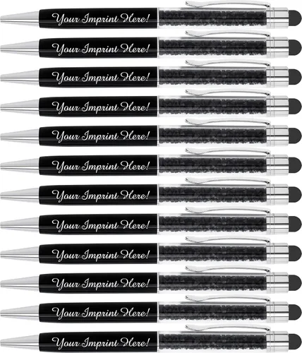 Miniatura 8 de ExpressDesigns™ - Bolígrafos de cristal personalizados con lápiz capacitivo - Pluma de gemas de metal - Bolígrafos con nombre impresos metálicos
