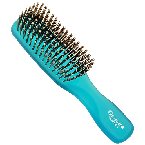 Miniatura 15 de Giorgio GION1B - Cepillo desenredante suave para el cabello, color azul neón, de 7.75 pulgadas, para hombres y mujeres. Cerdas suaves para cuero
