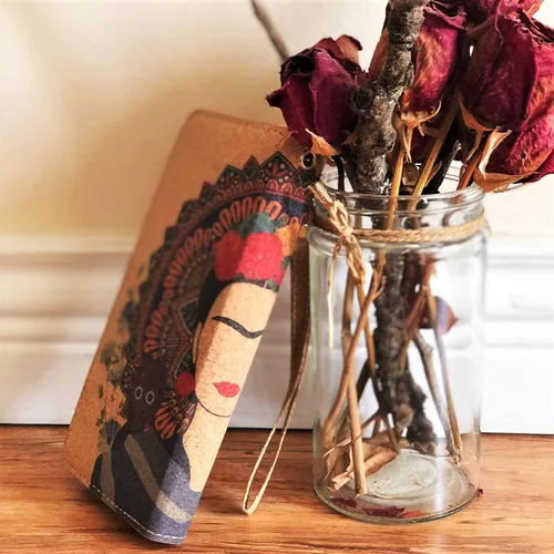 Miniatura 5 de Soul Living Creations Frida Kahlo Cork Vegan Wristlet Wallet Mexican Art Design