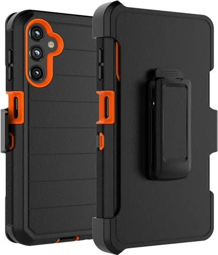 Miniatura 9 de Funda para teléfono Galaxy A14 5G, para Samsung A14 5G con clip para cinturón con [protector de pantalla incorporado] protector de pie resistente a