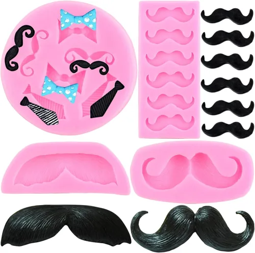 Miniatura 10 de ZiXiang Molde de silicona para decoración de cupcakes con temática de hombrecito, molde de lazo para fondant, para decoración de pasteles de Estilo a