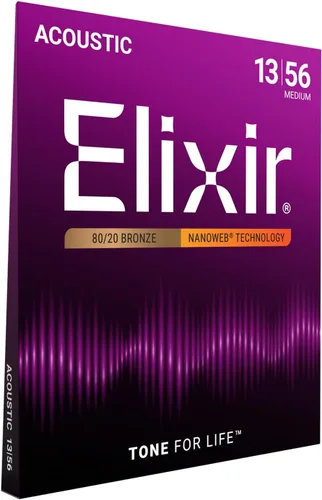 Miniatura 12 de Elixir, cuerdas de bronce para guitarra acústica 80/20 con recubrimiento Polyweb, extralivianas (.010-.047)