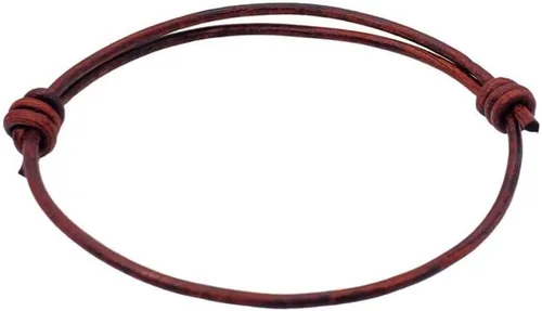 Miniatura 2 de Pulsera de cuero genuino para hombre de 0.059 in – Brazalete ajustable hecho a mano, pulsera de cuero minimalista para hombre, accesorios simples