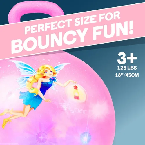 Miniatura 4 de Flybar - Bola saltarina para niños, pelota inflable con asa para jugar en interiores y exteriores, incluye bomba, juguete de pelota saltarina