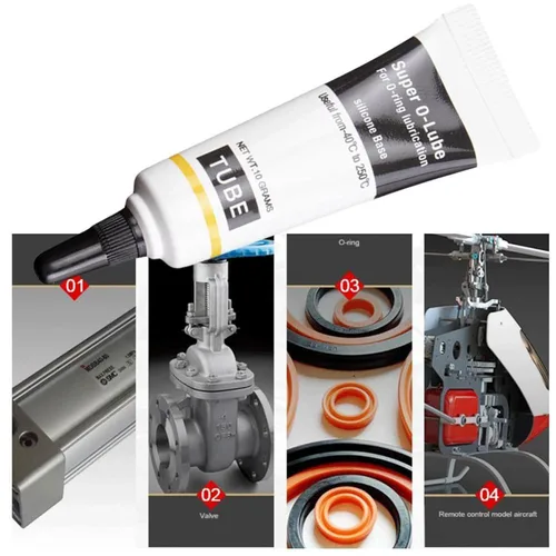 Miniatura 3 de Junta tórica Lubricante de grasa 0.35 oz Grado alimenticio Buena Lubricidad Impermeable Silicona Super O-Ring Lubricación para el hogar Lubricante
