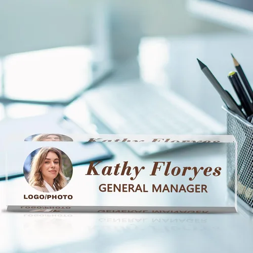 Miniatura 14 de Placa de Nombre Personalizada para Escritorio, Placa de Nombre de Escritorio Personalizada, Placa de Nombre Acrílica Personalizada para Oficina